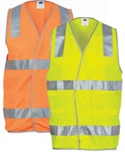 Day Night Safety Vest With Hoop And Shoulder Reflective Tape