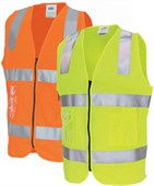 Day Night Side Panel Safety Vest With Reflective Tape 