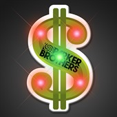 Dollar Sign Blinking LED Pin Badge
