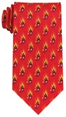 Flaming Chilli Theme Polyester Tie