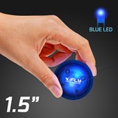 Flashing LED Blue Rubber Bounce Ball