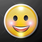 Flashing Smile Emoji Pin