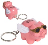 Flying Pig Stress Reliever Keyring