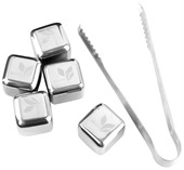 Four x Stainless Steel Ice Cube Set