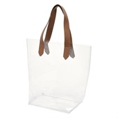 Gresham Leatherette Handled Clear Bag