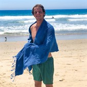 Hamza Waffle Weave Beach Towel