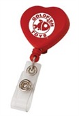 Heart Retractable Badge Holder