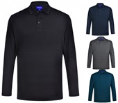 Hestia Mens Bamboo Long Sleeve Polo