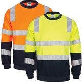 Hi Vis 2 Tone Double Hoop And Taped Arms Fleecy Top