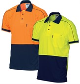 Hi Vis Cool Breathe Double Piping Polo