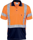 Hi Vis Cool Breathe Short Sleeve Polo With Cross Back Tape