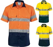 Hi Vis Cool Breeze Short Sleeve Shirt With 3M 8906 Reflective Tape