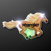 Horse Blinking LED Pin Badge