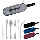 Ivy Stainless Steel Cutlery & Straw Set