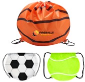 Kickoff Ball Shaped Drawstring Backsack