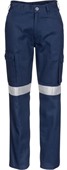 Ladies Cotton Drill Cargo Pants with 3M Reflective Tape 