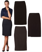 Ladies Poly Viscose Stretch Mid Length Lined Pencil Skirt