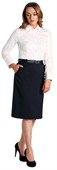 Ladies Poly Viscose Stretch Twill Flexi Waist A-line Utility Lined Skirt