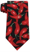 Large Chillis Theme Polyester Tie