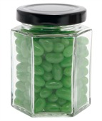 Large Hexagon Jar Corporate Colour Mini Jelly Beans