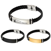 Leather Twine Bracelet With Hook Buckle