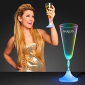 LED Champagne Glass With Spiral Stem