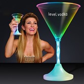 LED Martini Glass With Spiral Stem