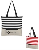 Lined Zippered Tote Bag