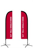 M1B Small Straight Feather Banner Two Side Print