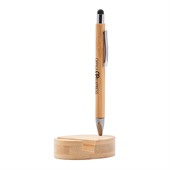 Magnetic Bamboo Stylus Pen & Phone Stand
