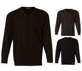 Mens V Neck Merino Wool Jumper