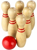 Mini Wooden Bowling Set