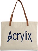 Modenza PU Leather Handle Canvas Tote