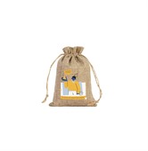 Natural Linen Small Drawstring Gift Bag