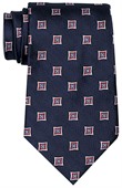 Navy Blue Mendoza Polyester Tie