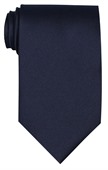 Navy Blue Polyester Tie