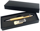 Overdrive Bamboo Pen & USB Gift Set