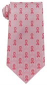 Pink Ribbon Theme Polyester Tie