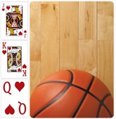 Poker Cards Customisable Basketball Theme Back