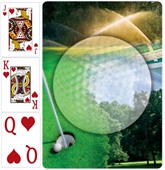 Poker Cards Customisable Golf Theme Back