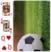 Poker Cards Customisable Soccer Theme Back