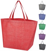 Poppy Crosshatch Non Woven Shopper Tote Bag