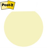 Post-it® Large Flat Top Circle Shaped Notes