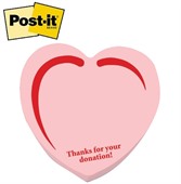 Post-it® Small Heart Shaped Notes