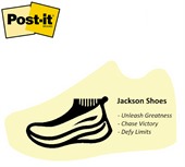 Post-it® XLarge Tennis Shoe Shaped Notes