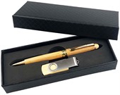 Premium Bamboo Pen & USB Gift Set