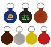 PU Leather Circle Keyring