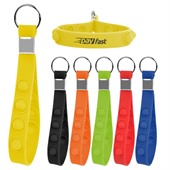 Push & Pop Solid Colour Silicone Keyring