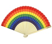 Rainbow Bamboo Fan