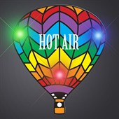 Rainbow Hot Air Balloon Blinking LED Pin Badge